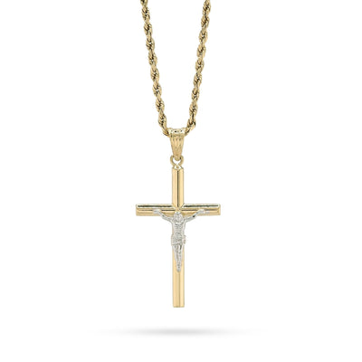 10k Yellow Gold Crucifix Cross Pendant 1.4g Religious Mens Charm - Elite Jewelers - Charms & Pendants