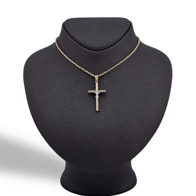 10k Yellow Gold Crucifix Cross Pendant 1.4g Religious Mens Charm - Elite Jewelers - Charms & Pendants