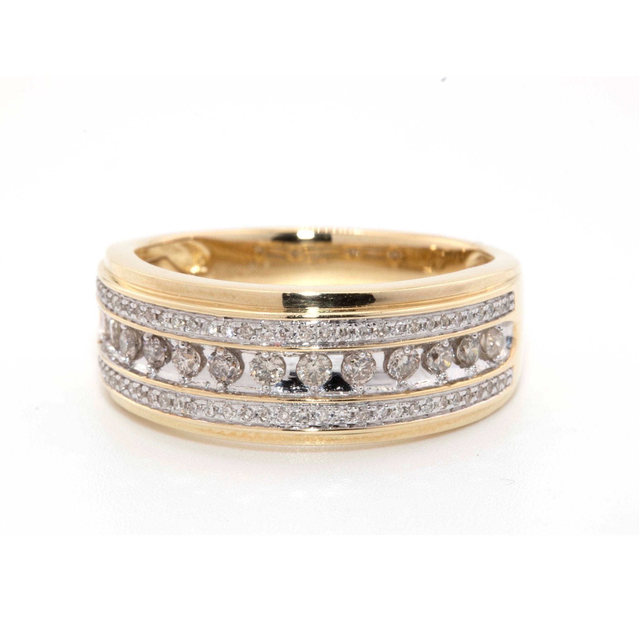 10K Yellow Gold Diamond Band - Elite Jewelers - Rings