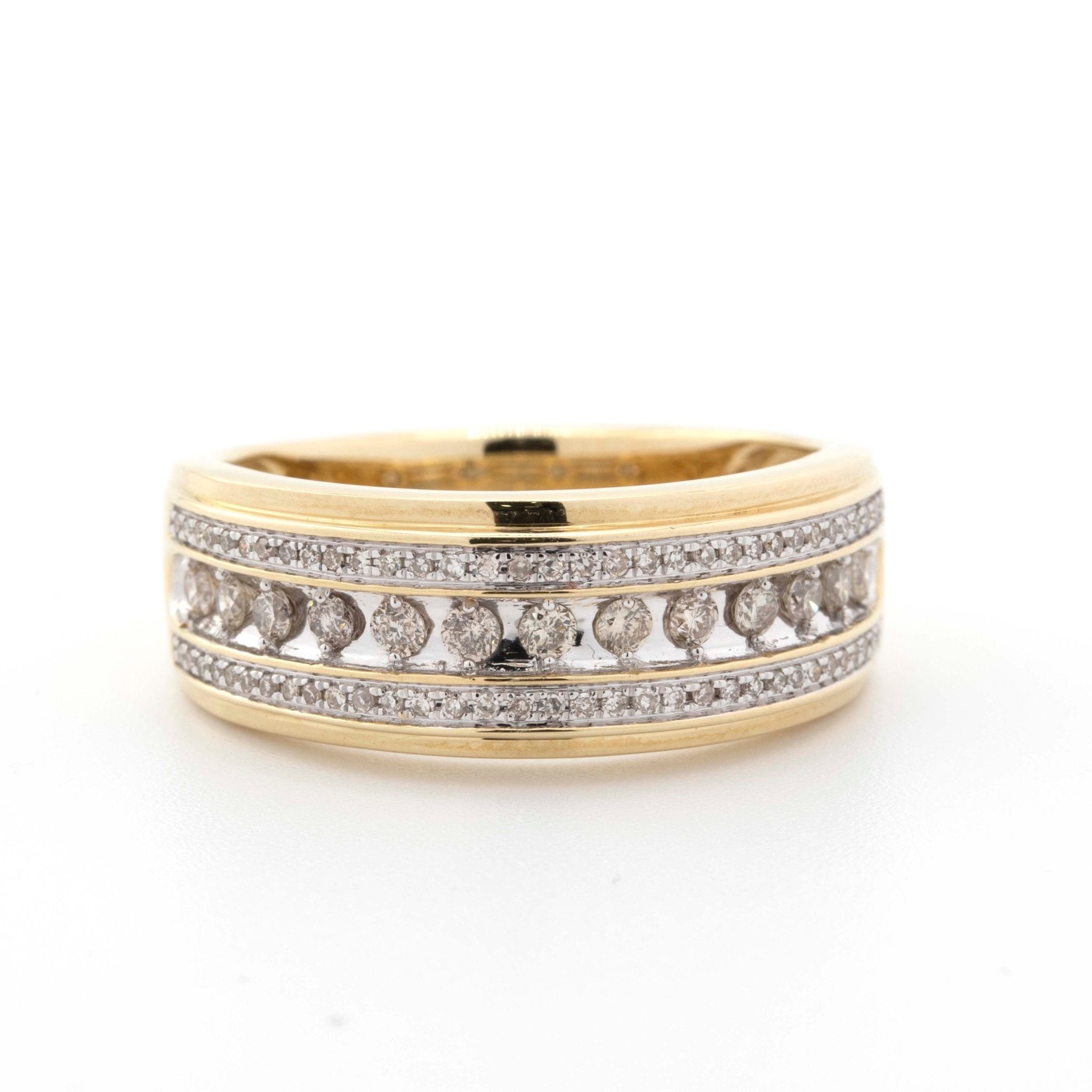 10K Yellow Gold Diamond Band - Elite Jewelers - Rings