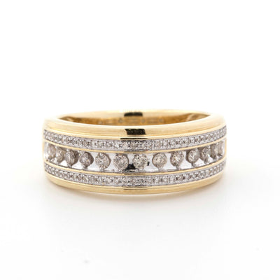 10K Yellow Gold Diamond Band - Elite Jewelers - Rings