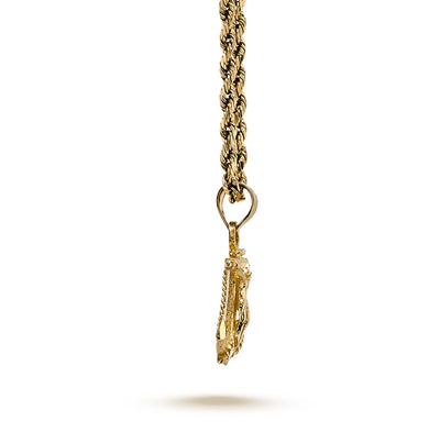 10k Yellow Gold Diamond - Cut Unisex Anchor Cross Crucifix Pendant 1.3g Charm - Elite Jewelers - Charms & Pendants