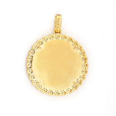 10K Yellow Gold Flower Cluster Memory Frame 1.56CT Diamond Pendant - Elite Jewelers - Charms & Pendants