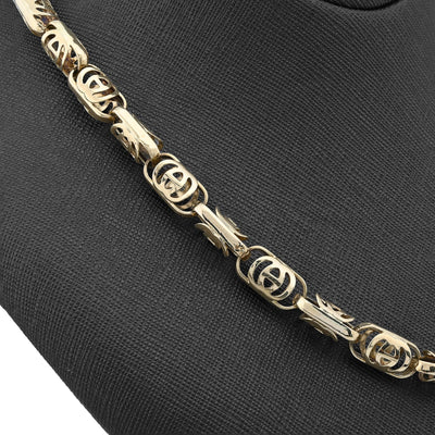 10K Yellow Gold Greek Oval Link Chain Men Women 24" Necklace Men Women 8MM Chain 32.1g - Elite Jewelers - Necklaces