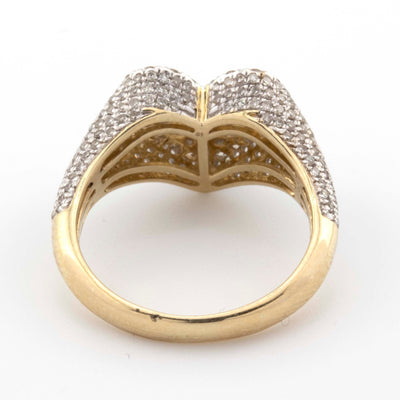 10k Yellow Gold Heart 1CT Round Diamond Ring - Elite Jewelers - Rings