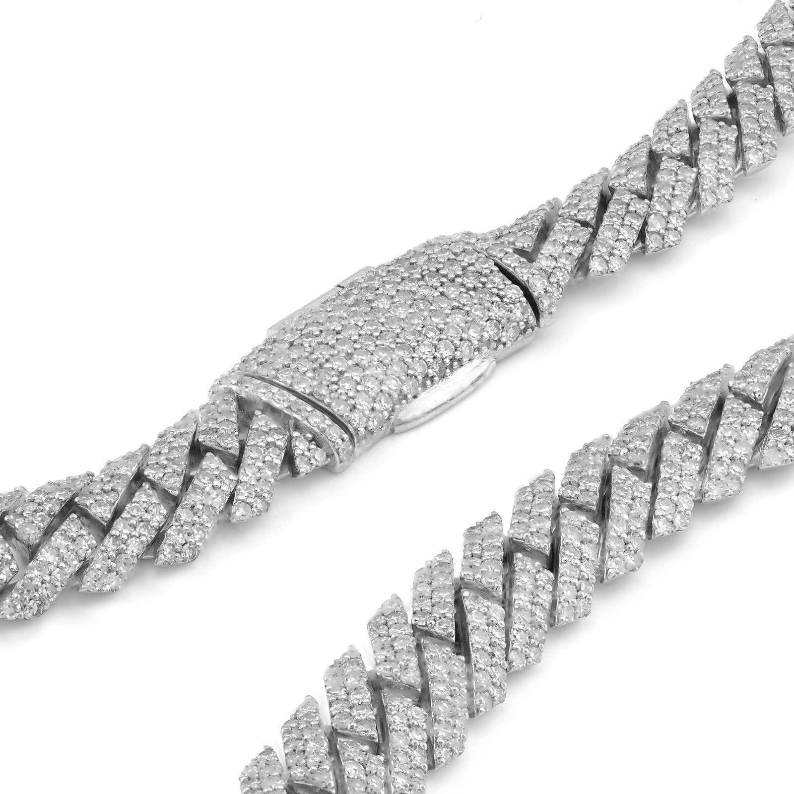 10K Yellow Gold Heart Shape Link Baguette 6.10CT Natural Diamond Women Tennis Chain 18" Necklace - Elite Jewelers-Necklaces
