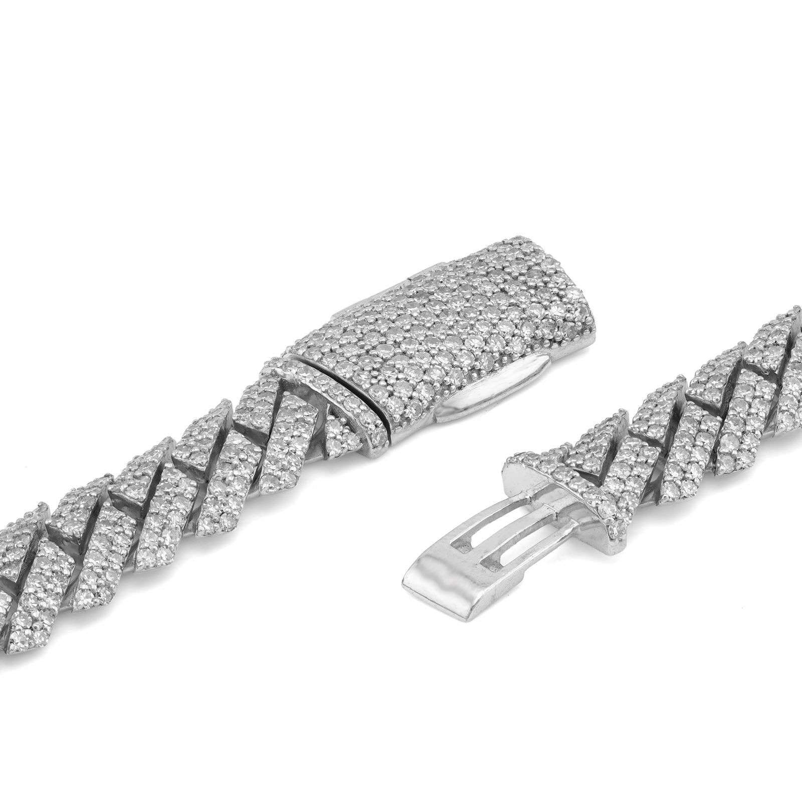 10K Yellow Gold Heart Shape Link Baguette 6.10CT Natural Diamond Women Tennis Chain 18" Necklace - Elite Jewelers-Necklaces