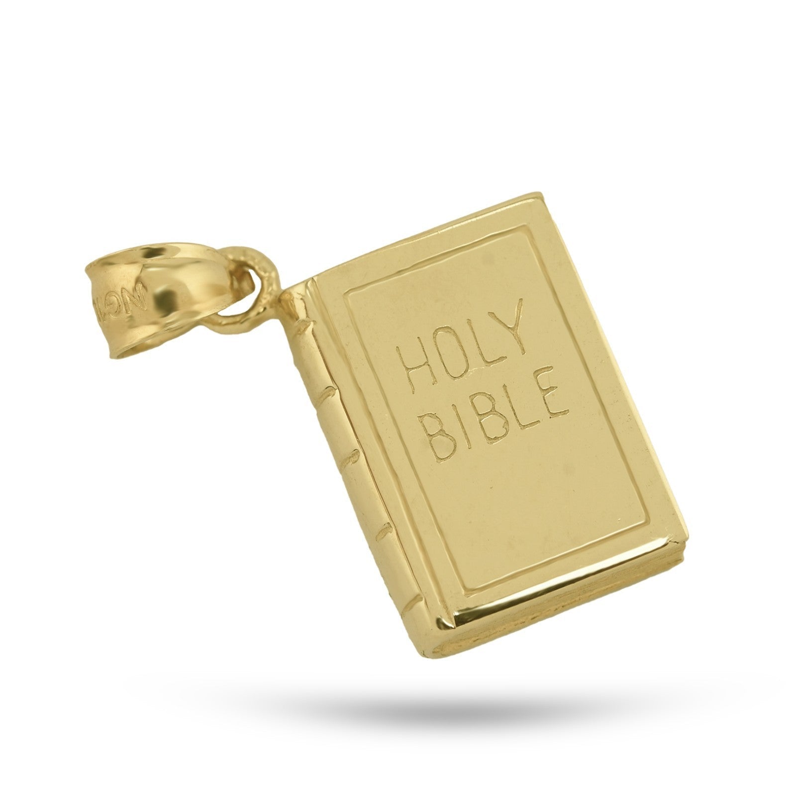 10k Yellow Gold Holy Bible Pendant 2.5g Religious Charm For Mens Womens - Elite Jewelers - Charms & Pendants