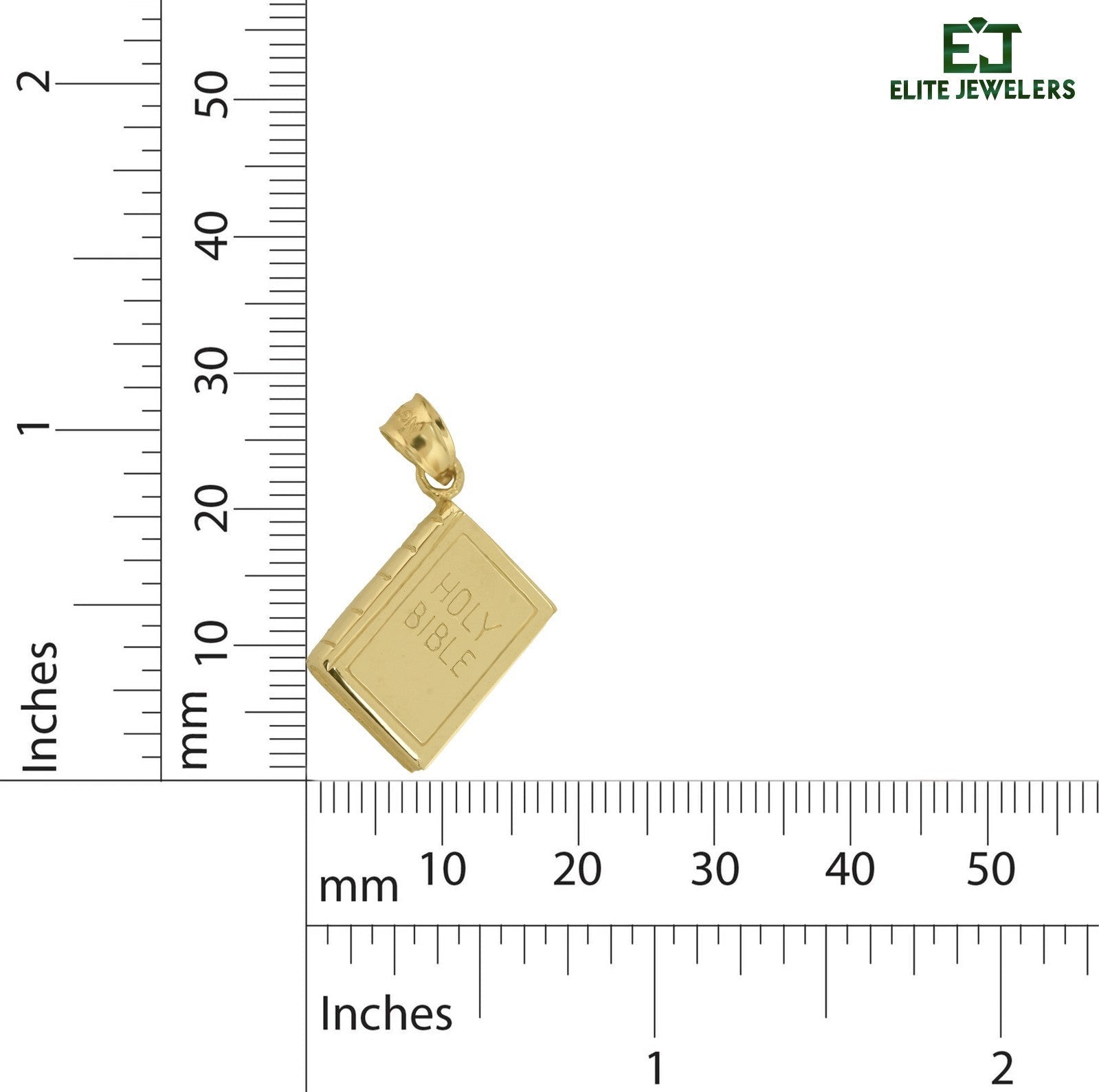 10k Yellow Gold Holy Bible Pendant 2.5g Religious Charm For Mens Womens - Elite Jewelers - Charms & Pendants