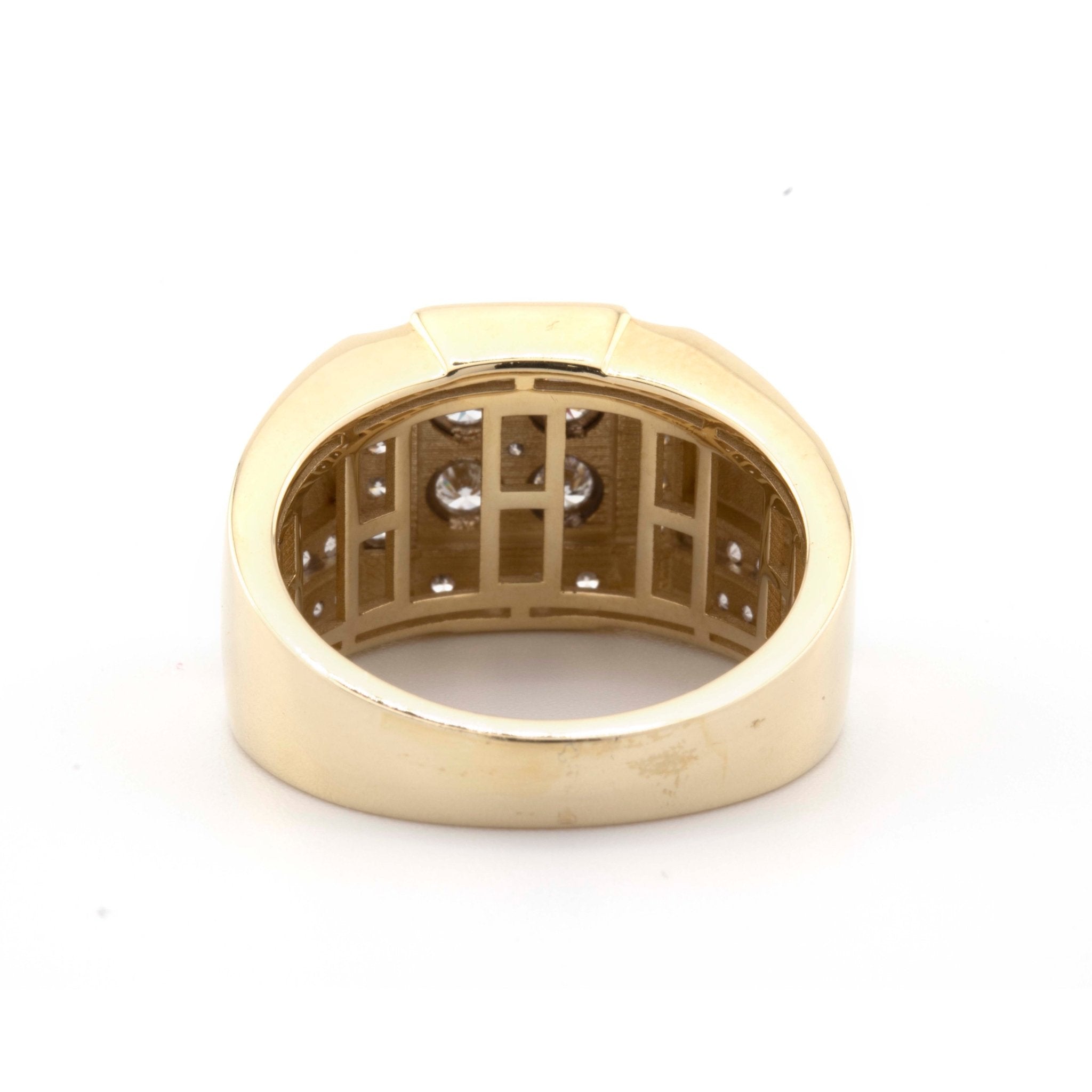 10K Yellow Gold Illusion Diamond Band - Elite Jewelers - Rings