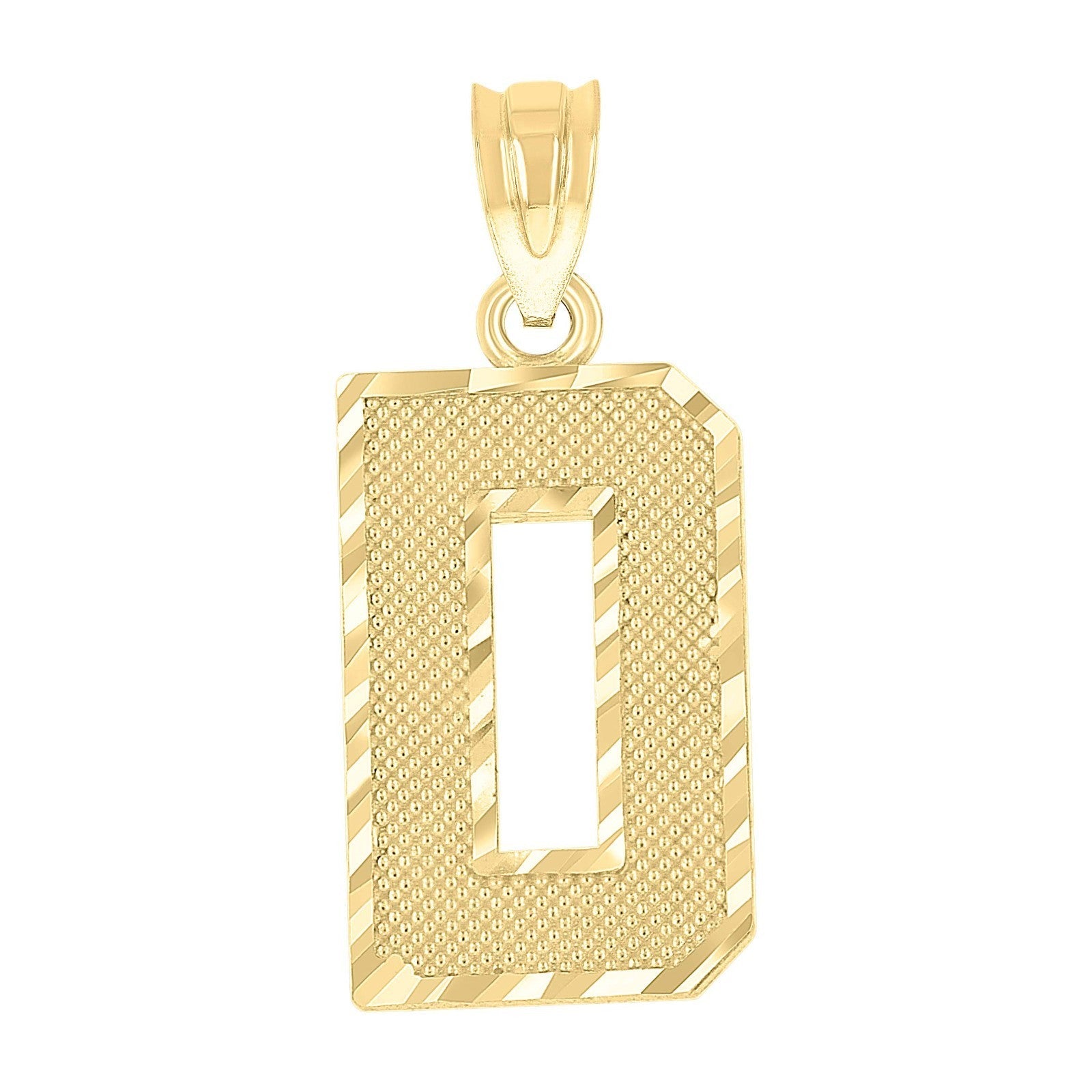 10k Yellow Gold Initial Letter "D" Pendant 1g Alphabet Unisex Charm - Elite Jewelers - Charms & Pendants