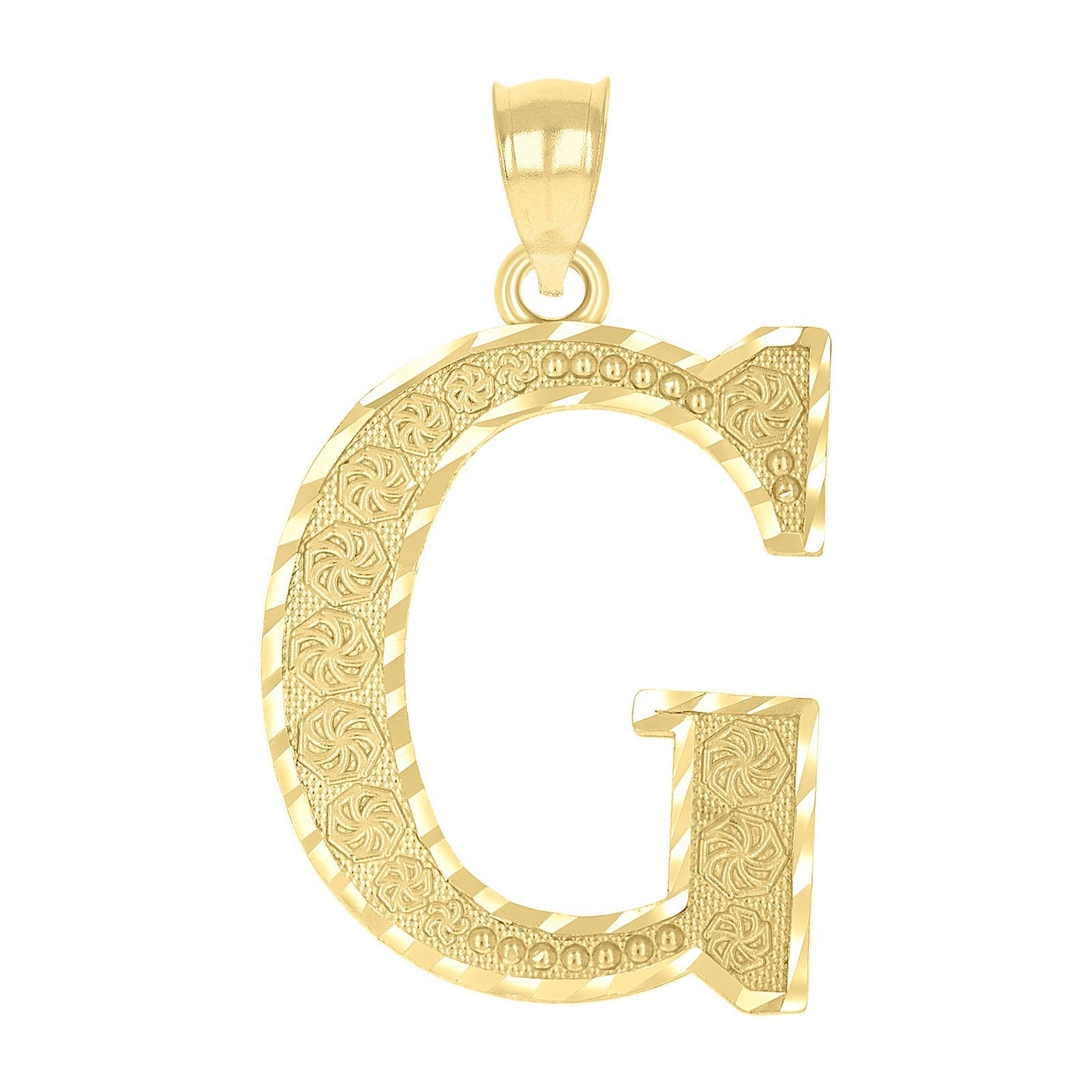 10k Yellow Gold Initial Letter "G" Pendant 2.3g Alphabet Unisex Charm - Elite Jewelers - Charms & Pendants