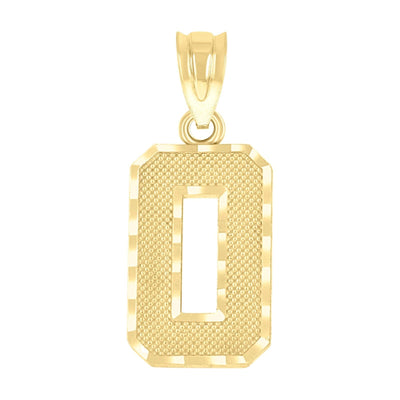 10k Yellow Gold Initial Letter "O" Pendant 0.9g Alphabet Unisex Charm - Elite Jewelers - Charms & Pendants