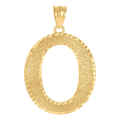 10k Yellow Gold Initial Letter "O" Pendant 3.5g Alphabet Unisex Charm - Elite Jewelers - Charms & Pendants
