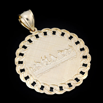 10K Yellow Gold Last Supper Jesus Pendant Apostles Charm 2" Mens Women 6.1g - Elite Jewelers - Charms & Pendants