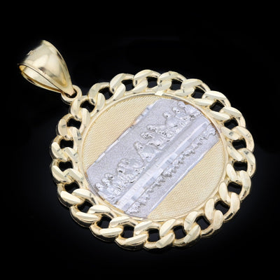 10K Yellow Gold Last Supper Jesus Pendant Apostles Charm 2" Mens Women 6.1g - Elite Jewelers - Charms & Pendants