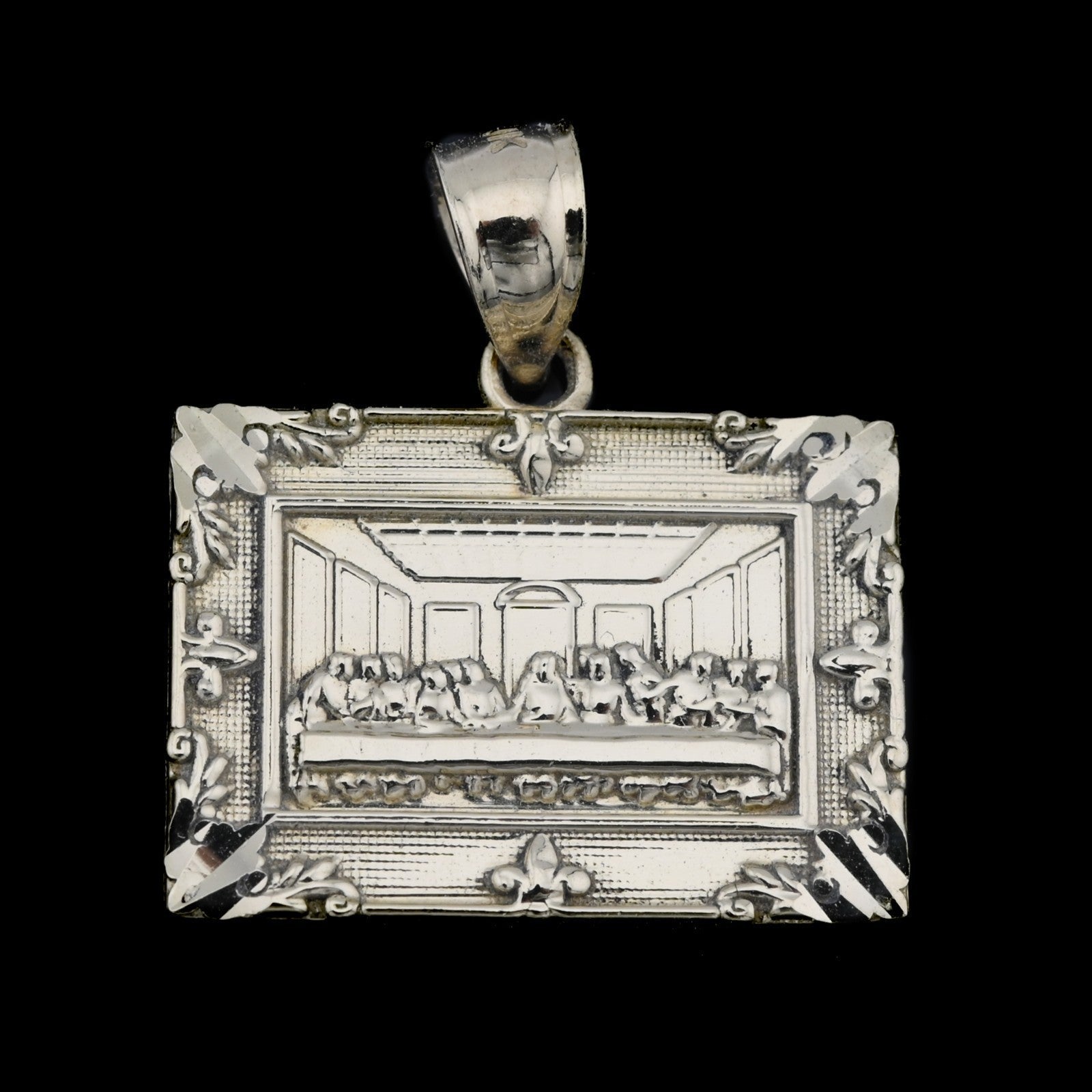 10k Yellow Gold Last Supper Medallion Charm Men Women Religious Apostle Pendant - Elite Jewelers - Charms & Pendants