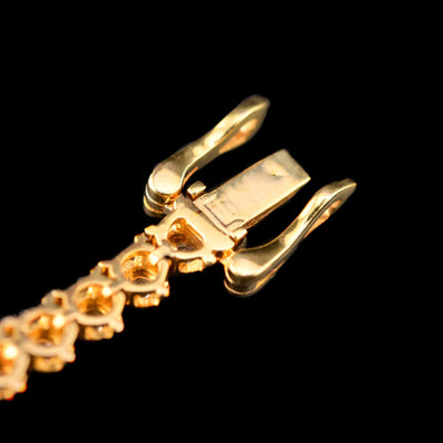 10k Yellow Gold Men 0.78CTW Natural Diamond Tennis Bracelet 7g 7In Armlet - Elite Jewelers - Bracelets