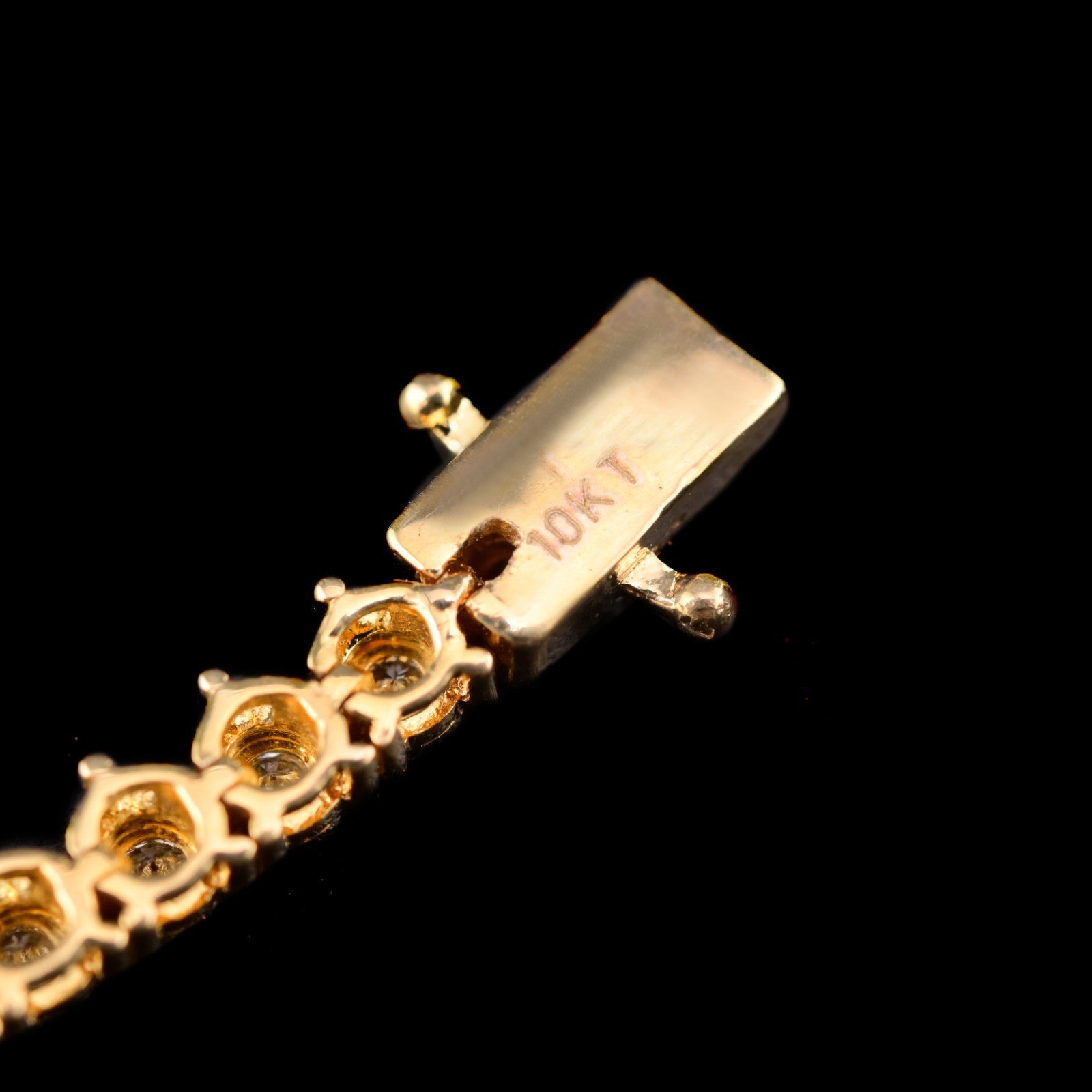 10k Yellow Gold Men 0.78CTW Natural Diamond Tennis Bracelet 7g 7In Armlet - Elite Jewelers - Bracelets