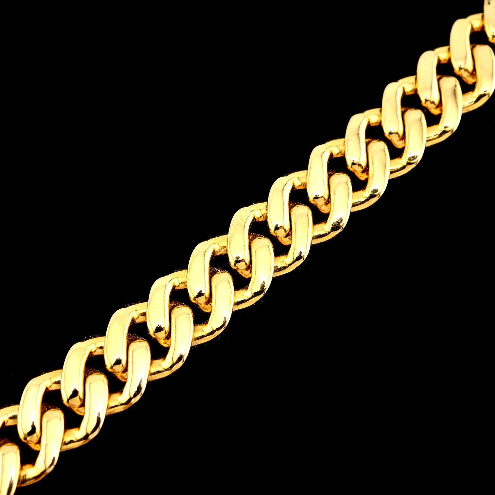 10k Yellow Gold Men 5.35CTW Natural Diamond Cuban Bracelet 32g 8 Inch Armlet - Elite Jewelers - Bracelets