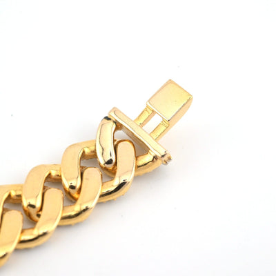 10k Yellow Gold Men 5.35CTW Natural Diamond Cuban Bracelet 32g 8 Inch Armlet - Elite Jewelers - Bracelets