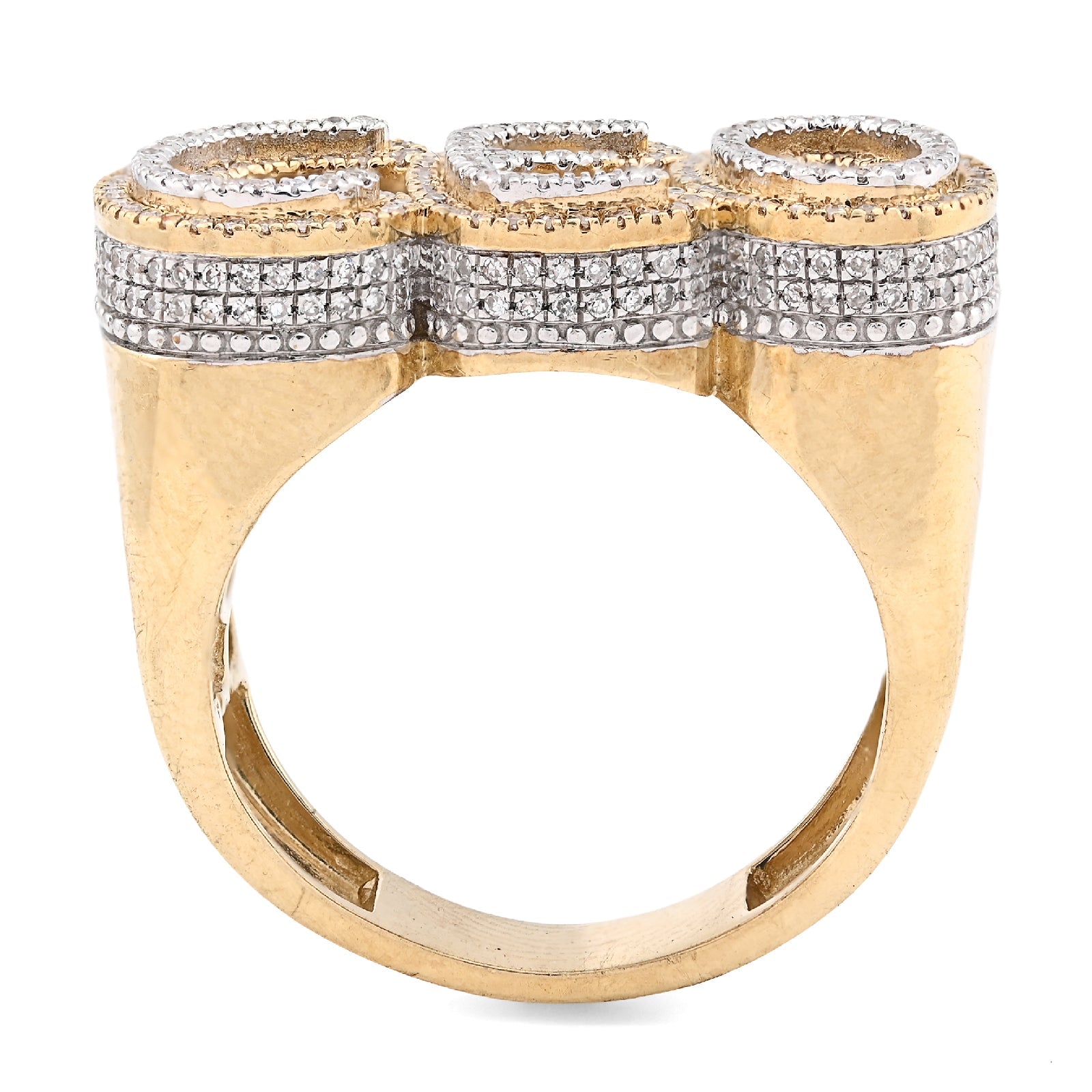 10K Yellow Gold Men "CEO" 0.82CT Natural Diamond Custom Ring - Elite Jewelers - Rings