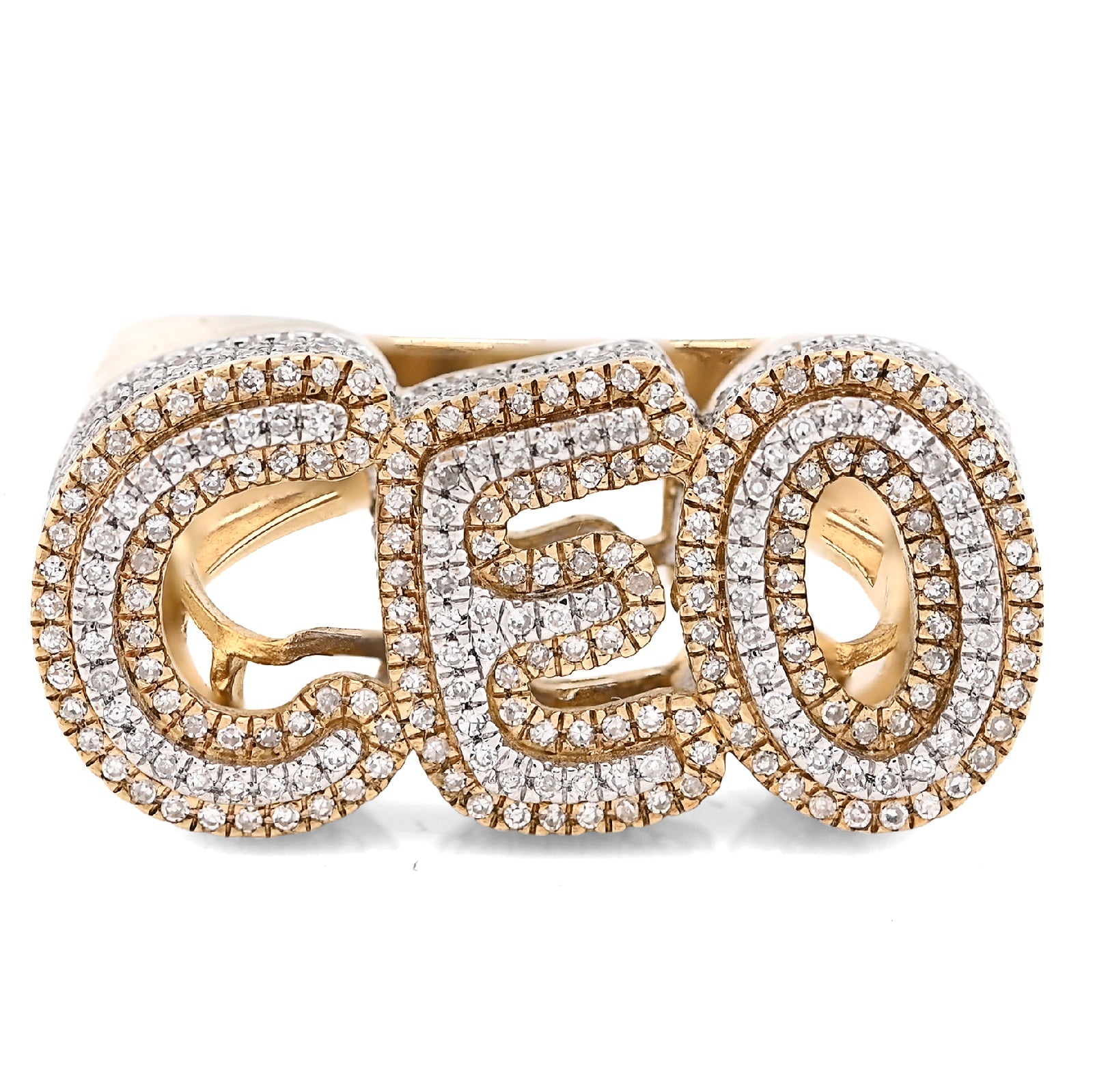 10K Yellow Gold Men "CEO" 0.82CT Natural Diamond Custom Ring - Elite Jewelers - Rings