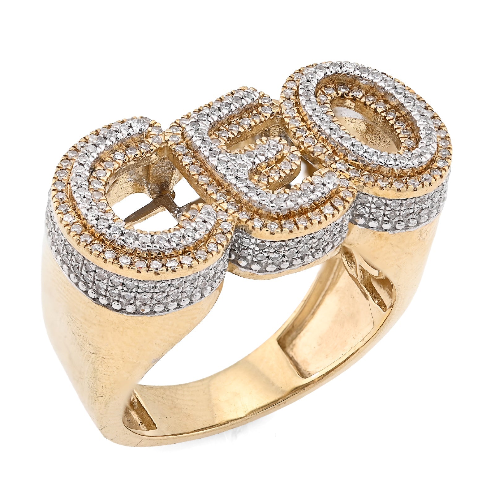 10K Yellow Gold Men "CEO" 0.82CT Natural Diamond Custom Ring - Elite Jewelers - Rings
