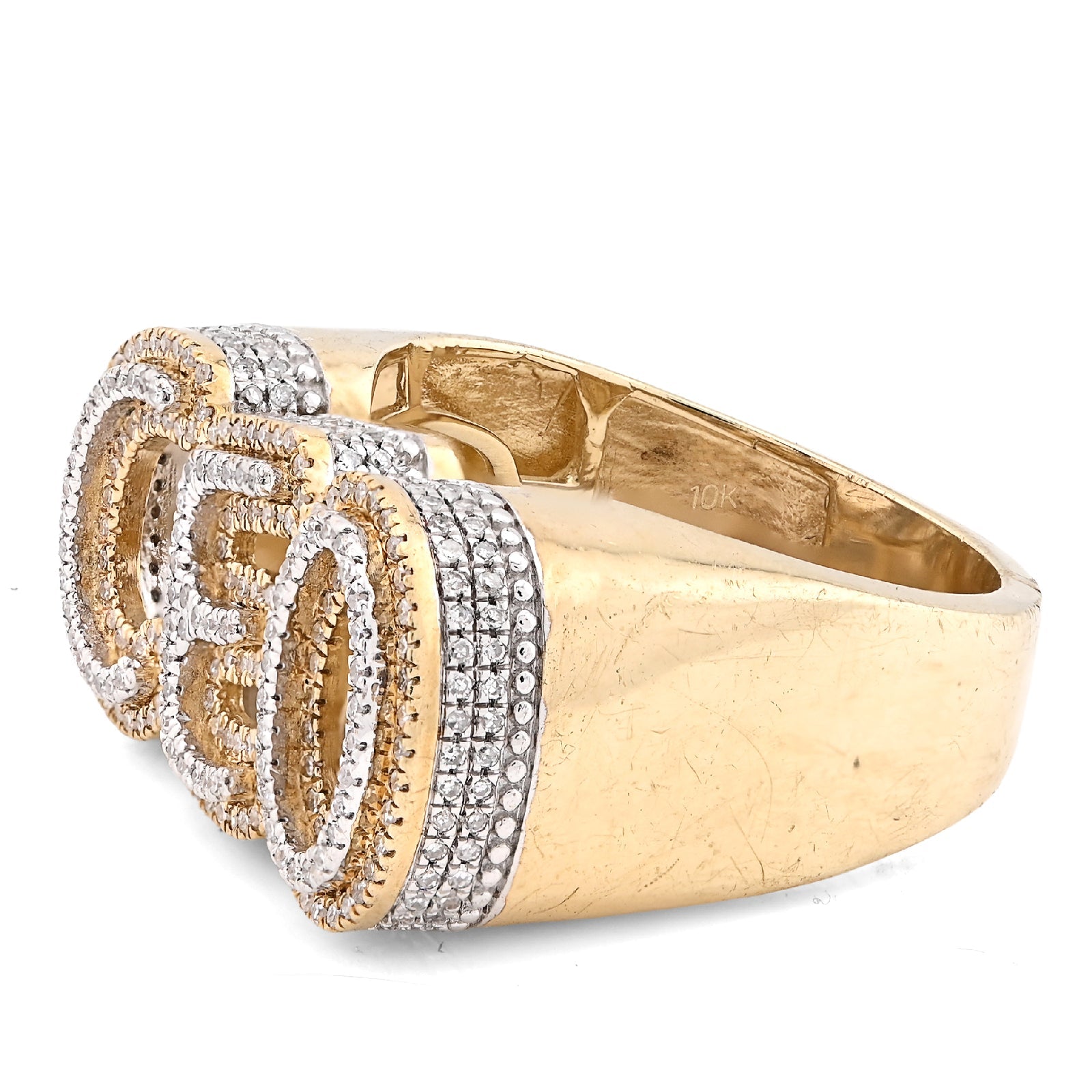 10K Yellow Gold Men "CEO" 0.82CT Natural Diamond Custom Ring - Elite Jewelers - Rings
