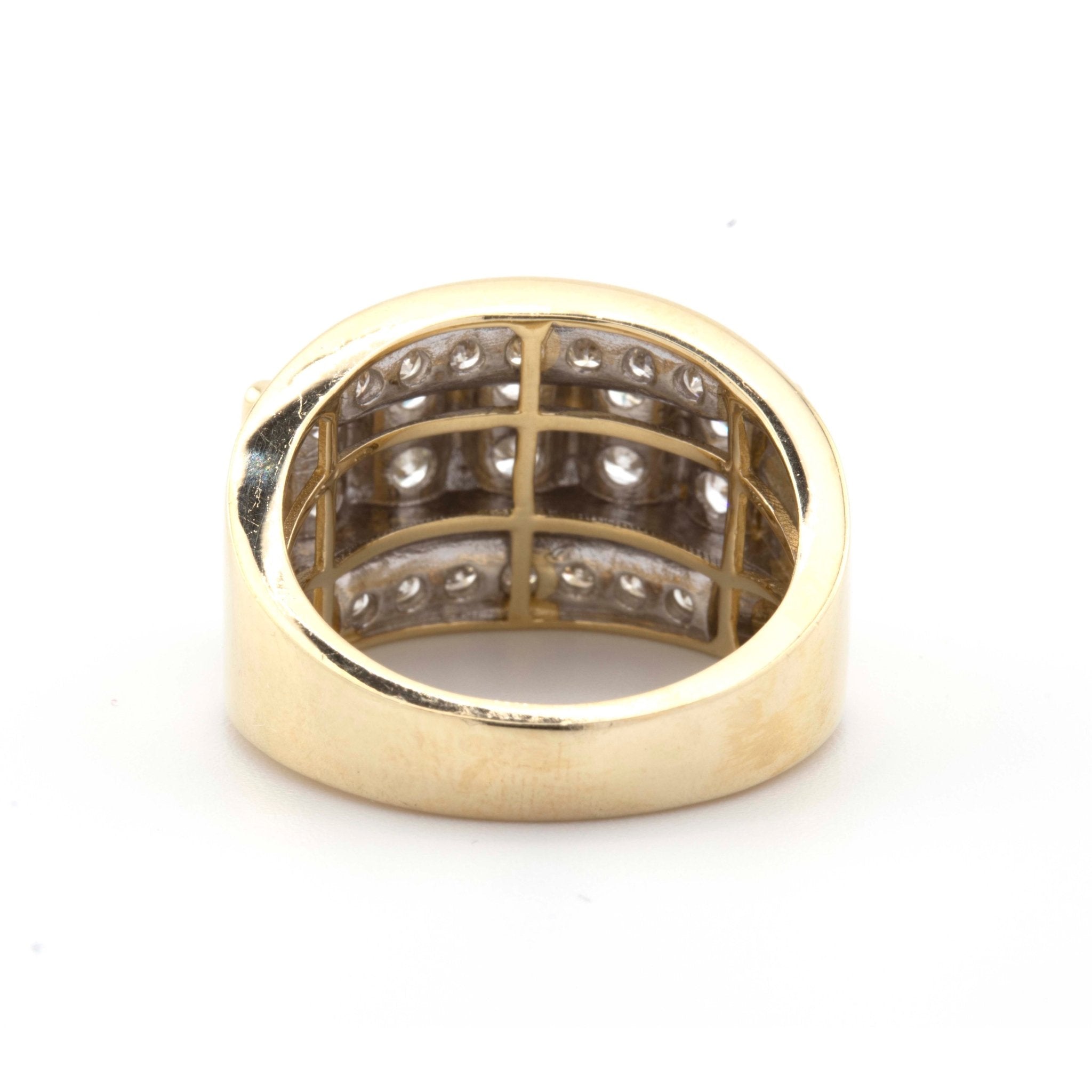 10K Yellow Gold Menâ€™s Big 3D Pointer Band - Elite Jewelers - Rings