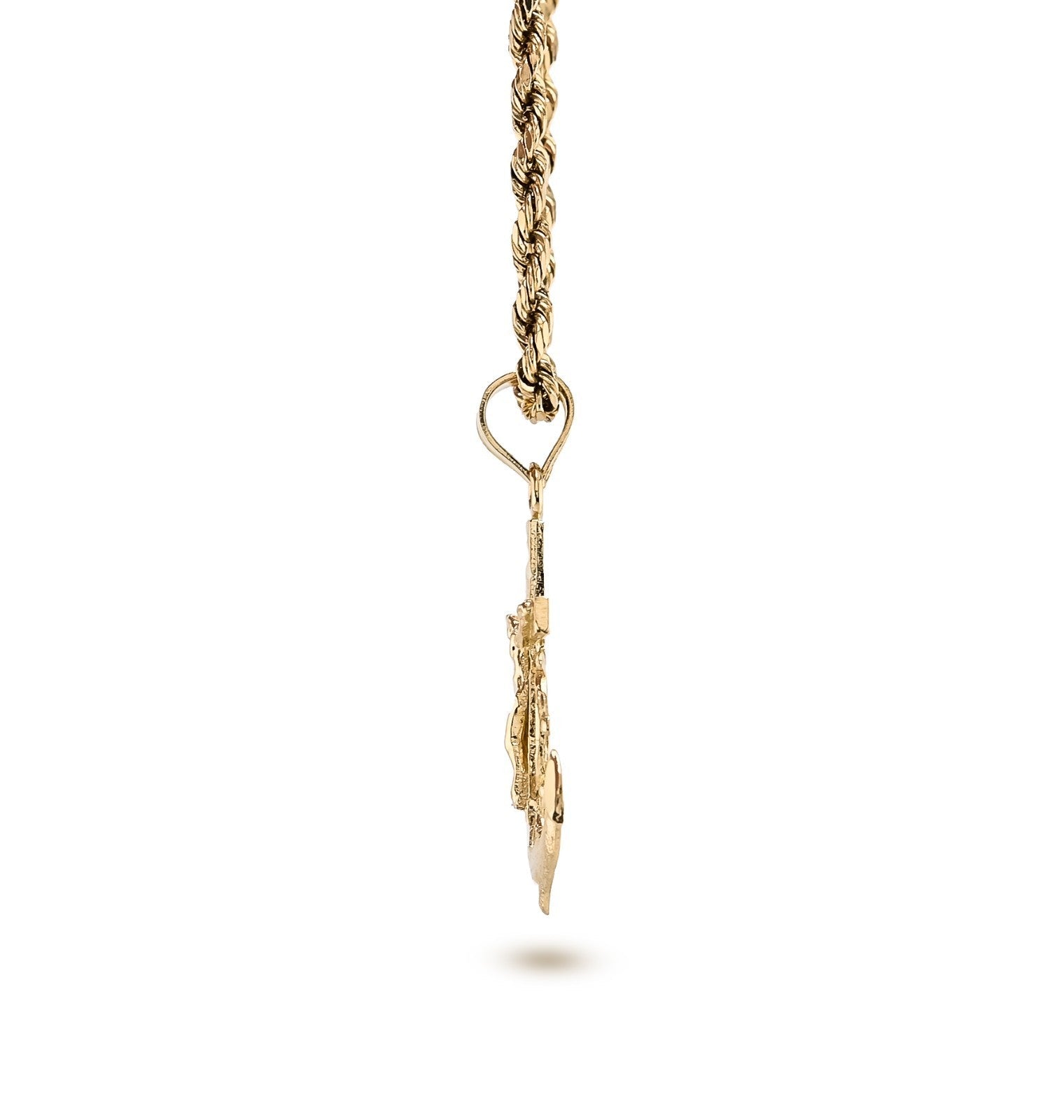 10k Yellow Gold Mens Mariner Anchor Crucifix Cross Pendant Religious 1g Charm - Elite Jewelers - Charms & Pendants