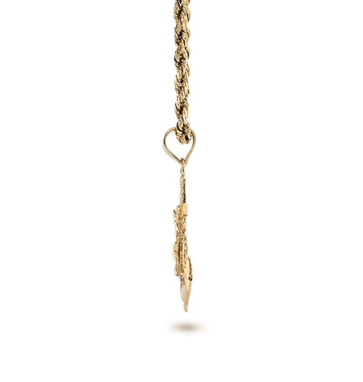 10k Yellow Gold Mens Mariner Anchor Crucifix Cross Pendant Religious 1g Charm - Elite Jewelers - Charms & Pendants