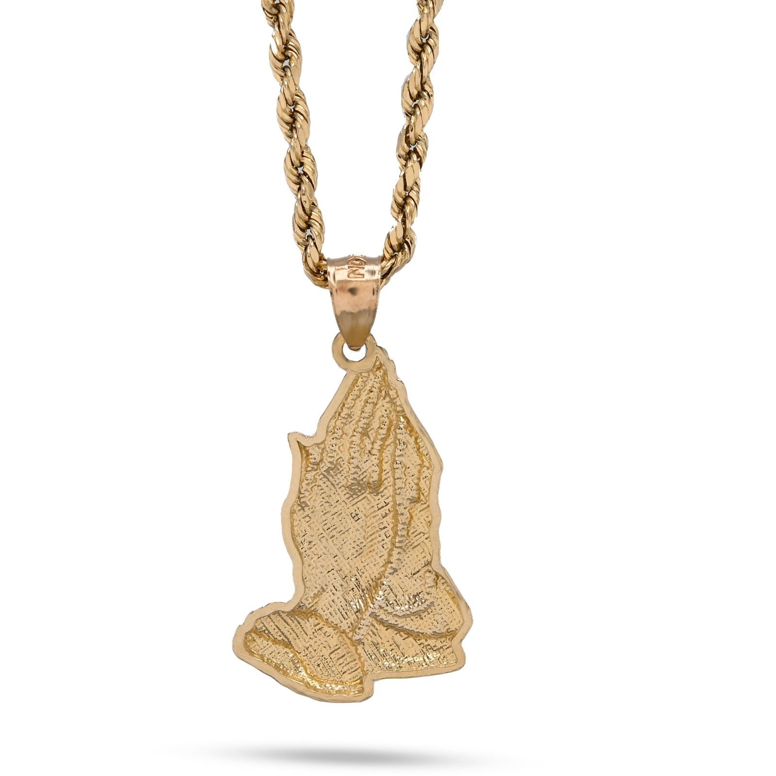 10k Yellow Gold Mens Womens Praying Hands Pendant Religious 1.6g Charm - Elite Jewelers - Charms & Pendants