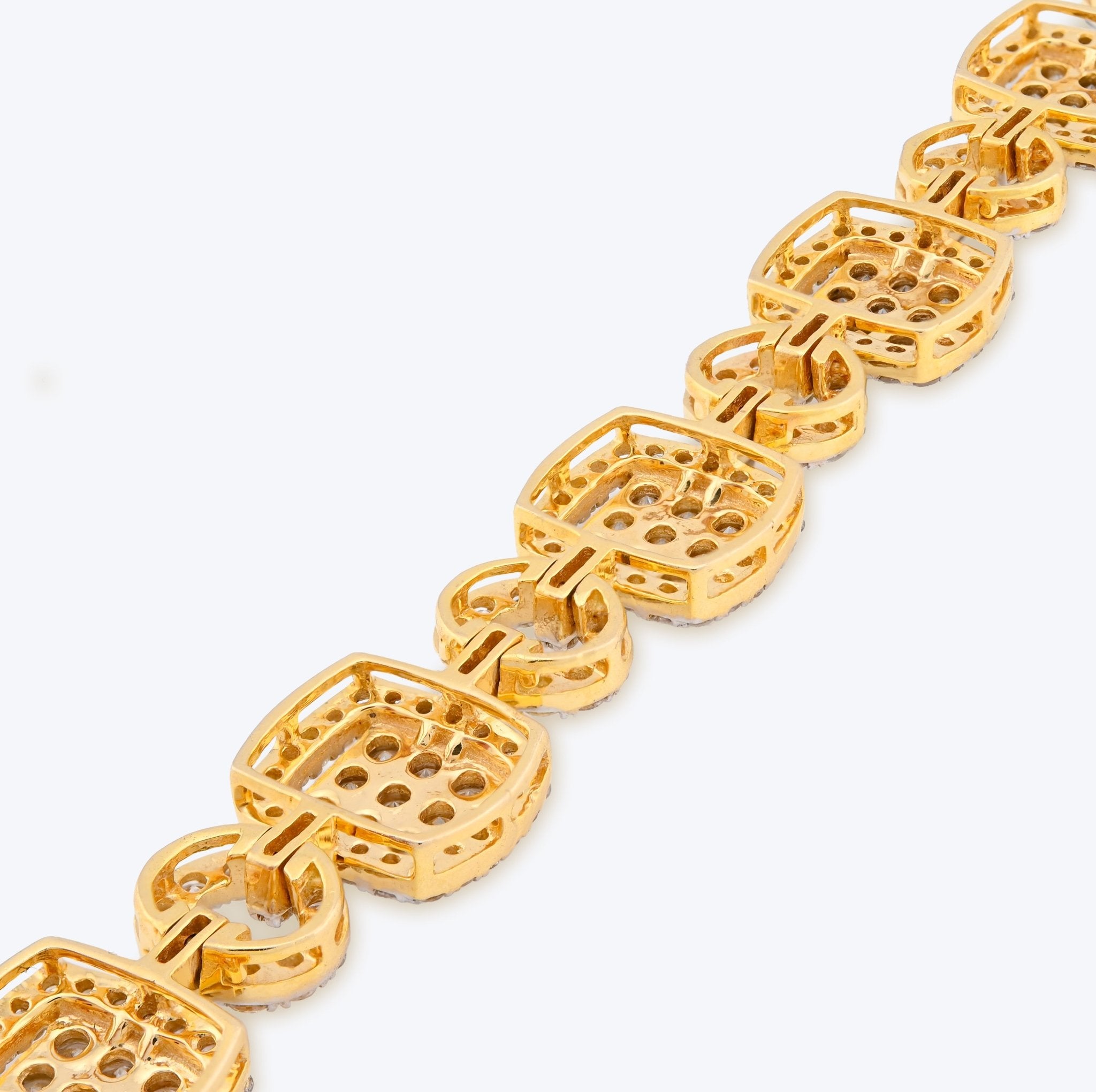 10K Yellow Gold Natural Diamond 7.4CT Round10MM Tennis Bracelet 8" Men Women 21.5g - Elite Jewelers - Bracelets