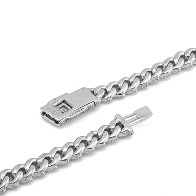 10K Yellow Gold Natural Diamond Round/Baguette Centre Row 22CT Tennis Chain 20" Men Necklace - Elite Jewelers-Necklaces