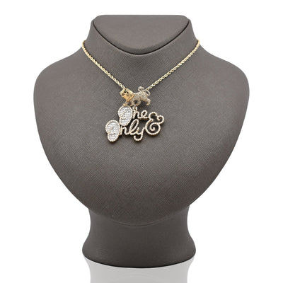 10K Yellow Gold "One & Only" Lion Bail 2.87CT Natural Diamond Men Women Pendant Charm - Elite Jewelers - Charms & Pendants