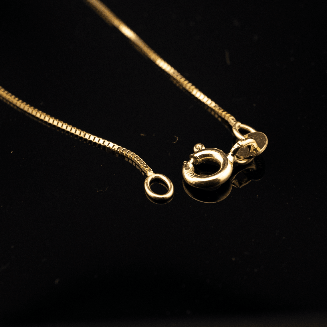 10k Yellow Gold Religious Nugget Cross Charm Pendant Yellow Gold Box Chain Set - Elite Jewelers - Charms & Pendants