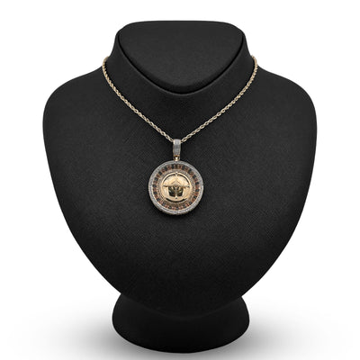 10K Yellow Gold Roulette Casino 0.55CT Natural Diamond Pendant Men Custom Charm - Elite Jewelers - Charms & Pendants