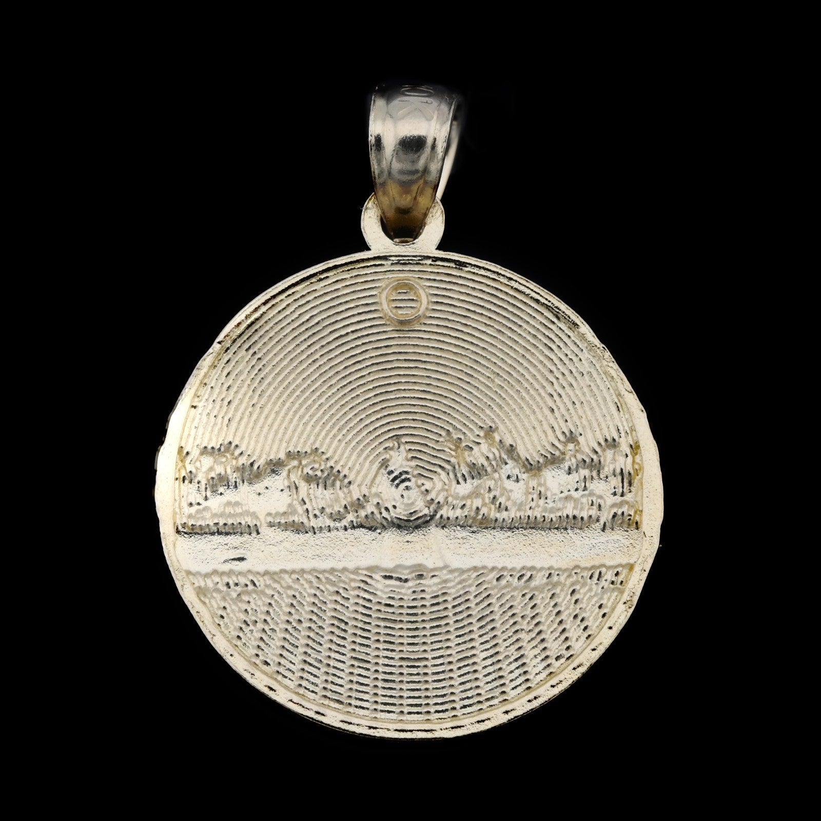 10K Yellow Gold Round Last Supper Charm 0.87" Two Tone Jesus Apostles Pendant 1g - Elite Jewelers - Charms & Pendants