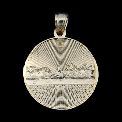 10K Yellow Gold Round Last Supper Charm 0.87" Two Tone Jesus Apostles Pendant 1g - Elite Jewelers - Charms & Pendants