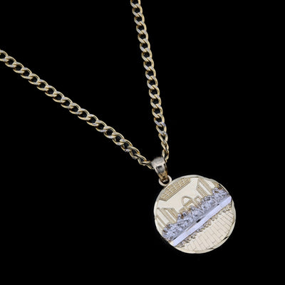 10K Yellow Gold Round Last Supper Charm 0.87" Two Tone Jesus Apostles Pendant 1g - Elite Jewelers - Charms & Pendants