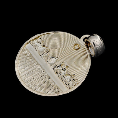 10K Yellow Gold Round Last Supper Charm 0.87" Two Tone Jesus Apostles Pendant 1g - Elite Jewelers - Charms & Pendants