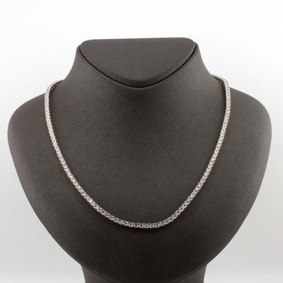 10k Yellow Gold Tennis Chain with Natural Diamonds 18 Inches 3MM - Elite Jewelers - Necklaces & Chains