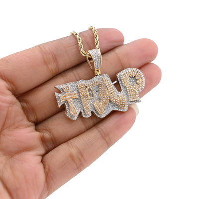 10K Yellow Gold "TRAP" Cross Gun Custom Pendant 1.98CT Natural Diamond Charm - Elite Jewelers - Charms & Pendants