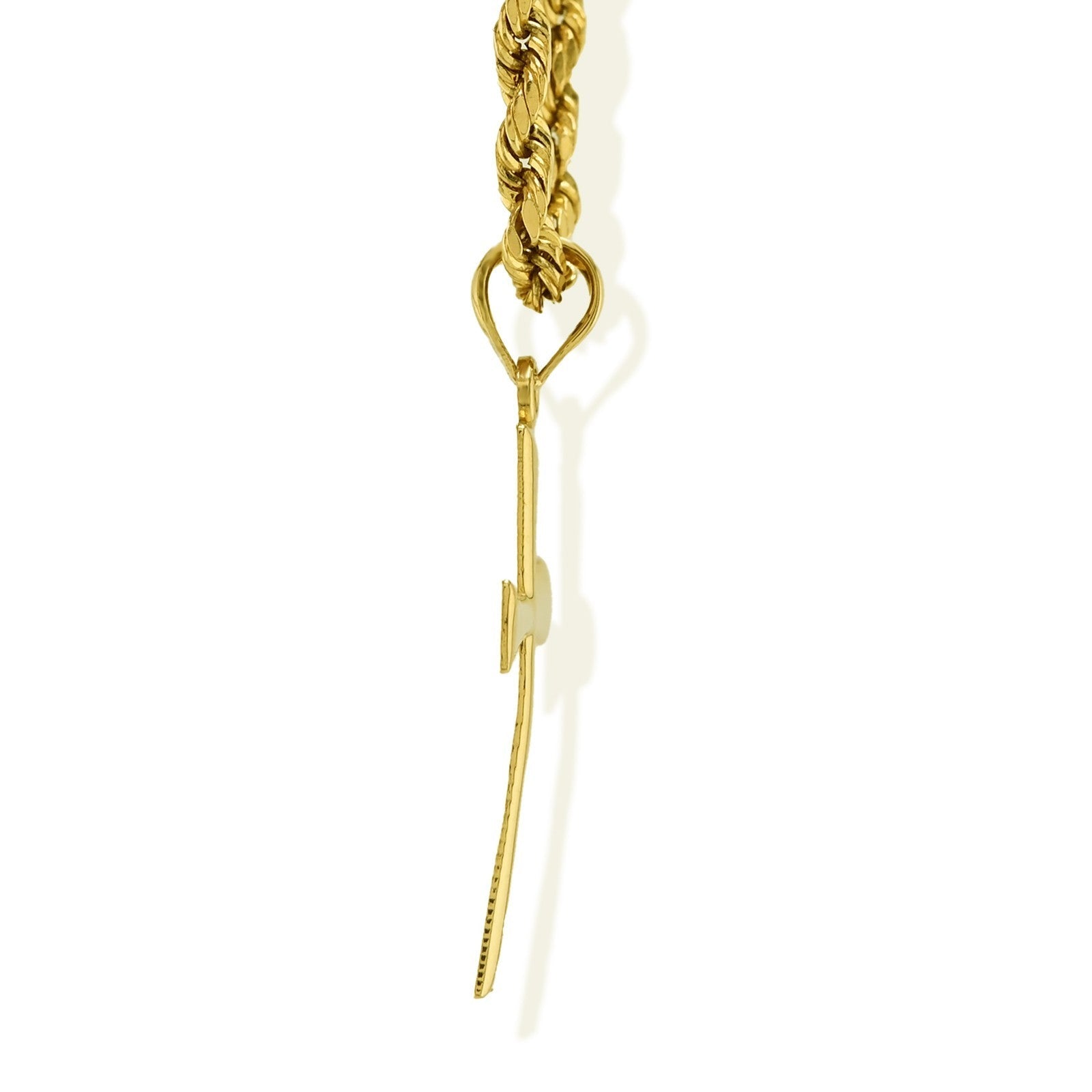 10k Yellow Gold Unisex Adults Cross Pendant Religious 0.5g Charm - Elite Jewelers - Charms & Pendants