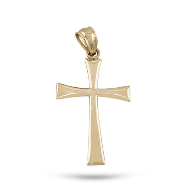 10k Yellow Gold Unisex Adults Cross Pendant Religious 0.5g Charm - Elite Jewelers - Charms & Pendants