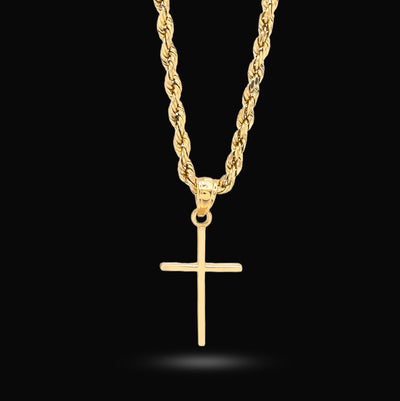10k Yellow Gold Unisex Adults Cross Pendant Religious 0.6g Charm - Elite Jewelers - Charms & Pendants