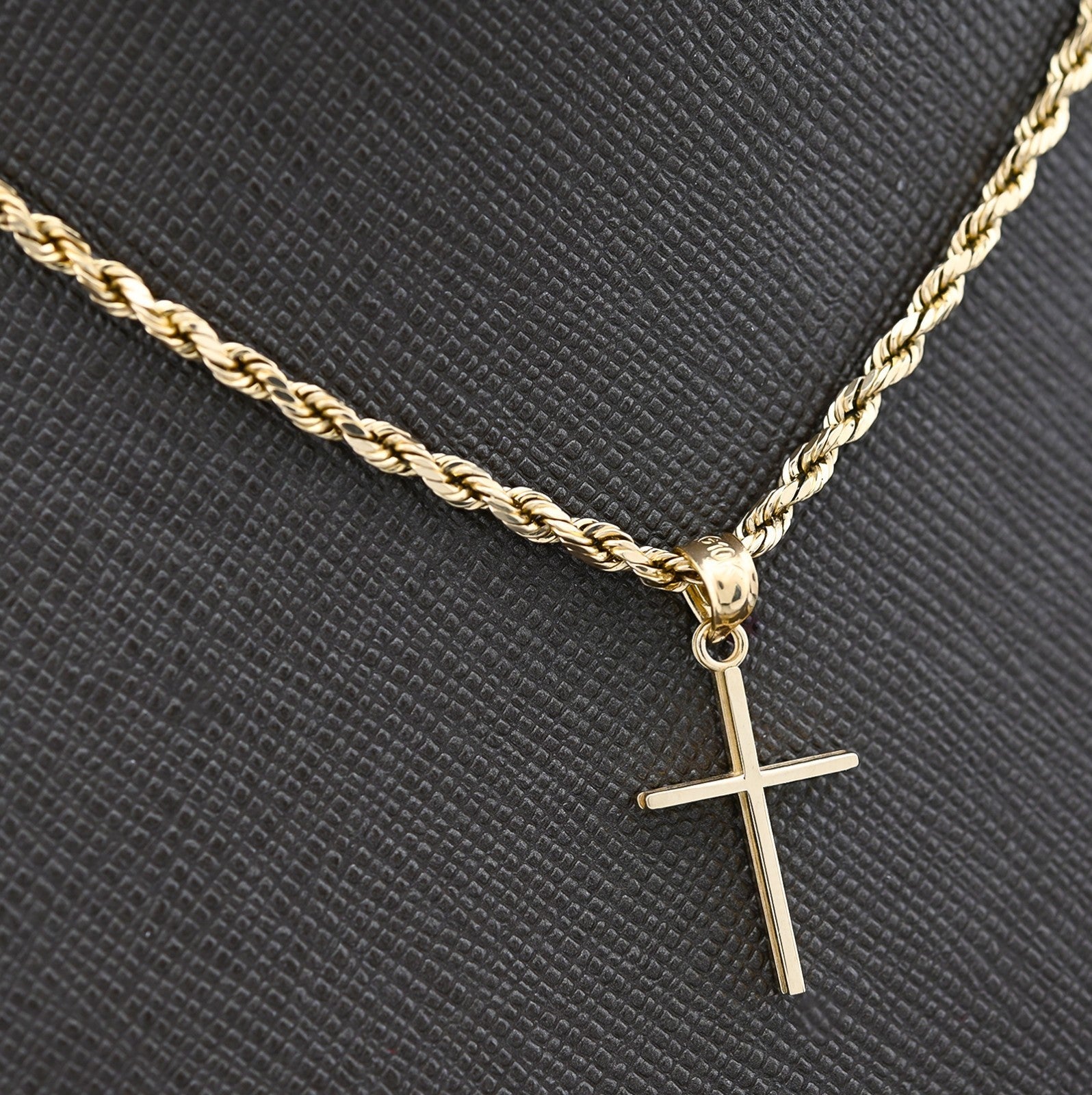 10k Yellow Gold Unisex Adults Cross Pendant Religious 0.6g Charm - Elite Jewelers - Charms & Pendants