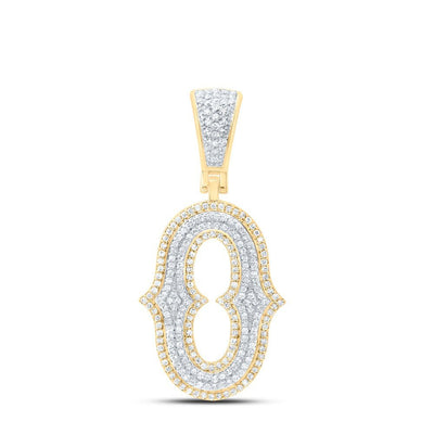 10k Yellow & White Gold 3.9g 0.61CTW Natural Diamond Initial "O" Pendant Charm - Elite Jewelers - Charms & Pendants