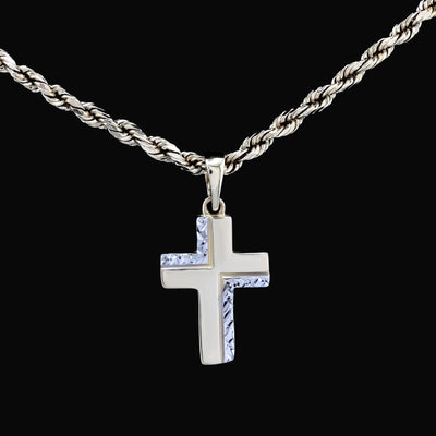 10k Yellow & White Gold Cross Pendant Religious 0.7gms Charm For Unisex Adults - Elite Jewelers - Charms & Pendants
